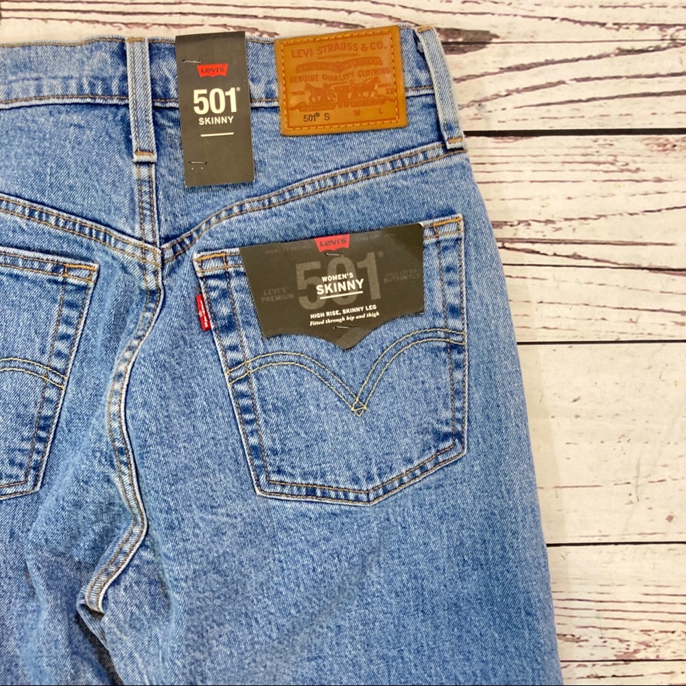 Levi’s 501 embroidered del Norte skinny jeans NWT - Picture 13 of 13